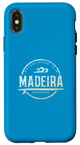 Madeira Portugal - Retro Madeira Portugal Vintage-Surf Hülle für iPhone X/XS Madeira Portugal - Retro Madeira Portugal Vintage-Surf Hülle für iPhone X/XS von Portuguese Shoreline Apparel