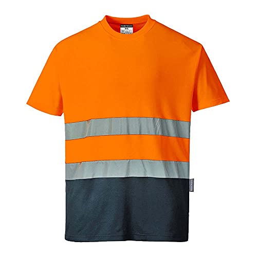 2-Tone Cotton Comfort T-Shirt, colorOrNa Talla Small von Portwest