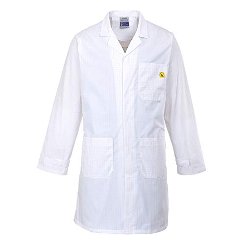 Anti Static Coat, colorWhite talla Large von Portwest