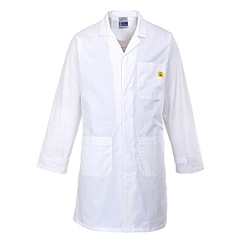 Anti Static Coat, colorWhite talla XSmall von Portwest