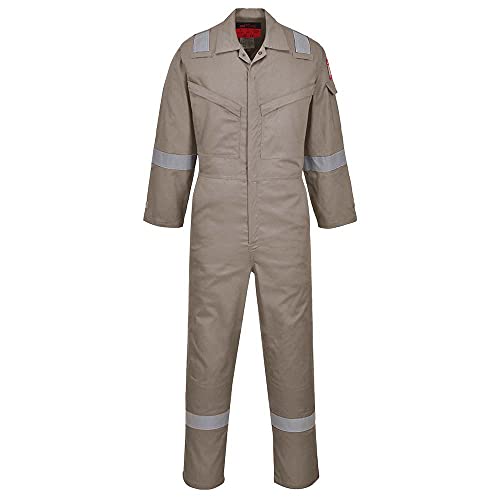 Araflame Silver Coverall Color: Khaki Talla: 40 von Portwest