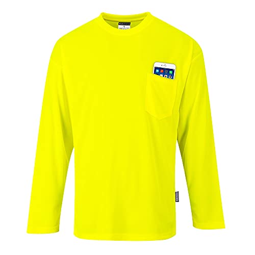 Long Sleeve Pocket T-Shirt Color: Yellow Talla: Small von Portwest