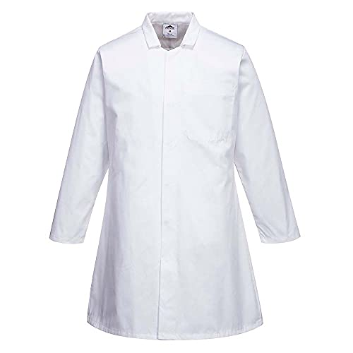 Mens Food Coat One Pocket, colorWhite talla XXL von Portwest