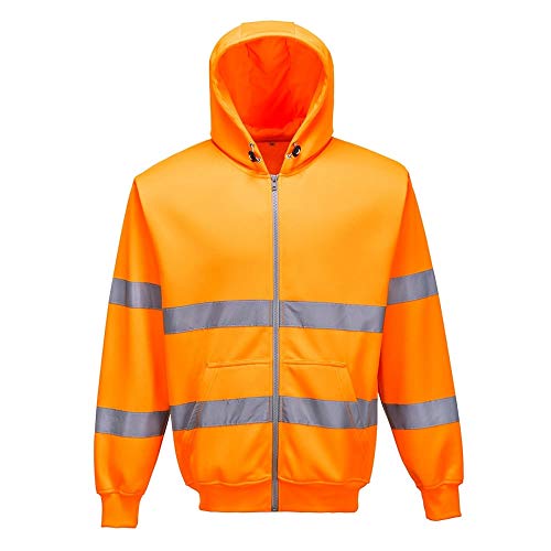 PORTWEST B305 - Warnschutz-Reißverschluss Kapuzen-Sweatshirt, 1 Stück, S, Orange, B305ORRS PORTWEST B305 - Warnschutz-Reißverschluss Kapuzen-Sweatshirt, 1 Stück, S, Orange, B305ORRS von Portwest