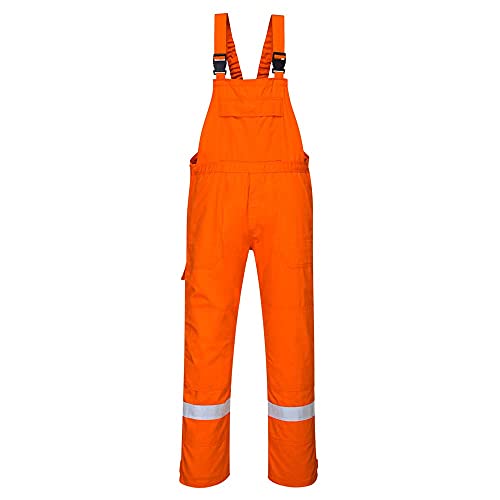 PORTWEST FR27 - Bizflame Plus Latzhose, 1 Stück, 4XL, Orange, FR27ORR4XL von Portwest