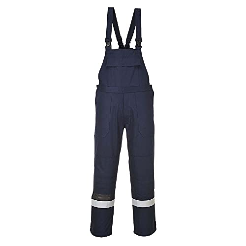 PORTWEST FR27 - Bizflame Plus Latzhose, 1 Stück, XXXL, marine, FR27NARXXXL von Portwest