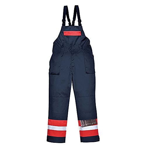 PORTWEST FR57 - Bizflame Plus Latzhose, 1 Stück, L, marine, FR57NARL von Portwest