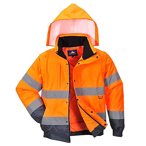 Portwest 2-in-1-Sicherheitsjacke. Farbe: Orange/Marineblau, Größe: S, C468ORRS von Portwest