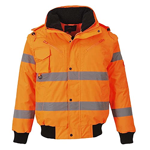 Portwest 3-in-1 Warnschutz-Pilotjacke, Größe: L, Farbe: Orange, C467ORRL von Portwest