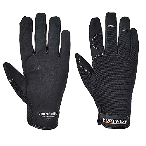 Portwest Allzweck-Hochleistungs-Handschuh, Größe: L, Farbe: Schwarz, A700BKRL von Portwest