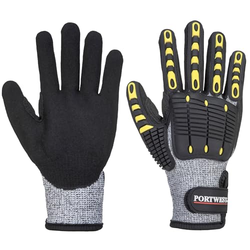 Portwest Anti Heat Cut Stoss-Schutz-Handschuh, Größe: S, Farbe: Grau/Schwarz, A722G8RS Portwest Anti Heat Cut Stoss-Schutz-Handschuh, Größe: S, Farbe: Grau/Schwarz, A722G8RS von Portwest