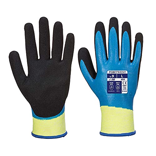 Portwest Aqua Pro Schnittschutzhandschuh, Größe: XXL, Farbe: Blau/Schwarz, AP50B8RXXL von Portwest