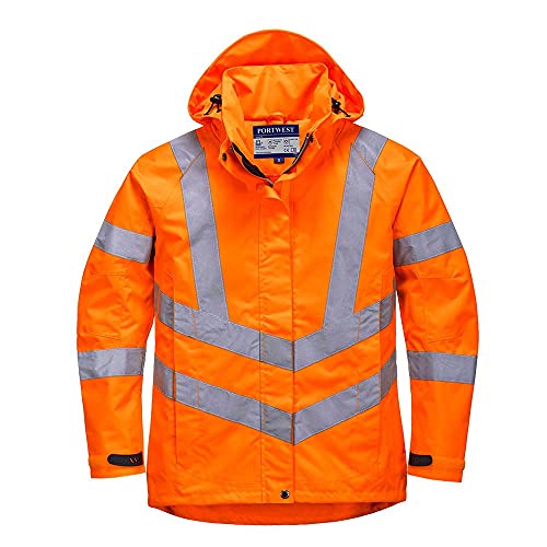 Portwest Atmungsaktive Warnschutzjacke für Damen, Größe: XS, Farbe: Orange, LW70ORRXS von Portwest