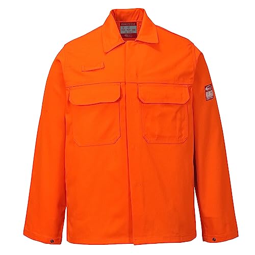 Portwest BIZ2 Herren Flammenresistente Bizweld FR Arbeitsjacke Orange, XL von Portwest