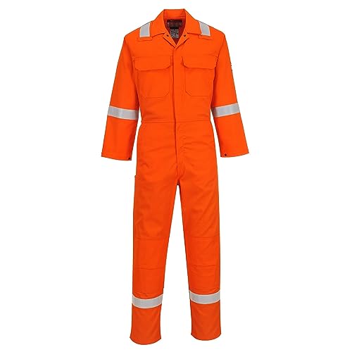 Portwest BIZ5 Herren Flammenresistenter Reflektierender Overall Bizweld Iona FR Orange, L Portwest BIZ5 Herren Flammenresistenter Reflektierender Overall Bizweld Iona FR Orange, L von Portwest