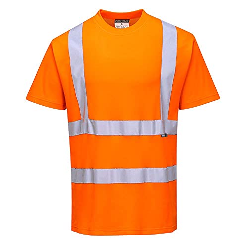 Portwest Baumwoll-Comfort-Warnschutz-Kurzarmshirt, Größe: S, Farbe: Orange, S170ORRS von Portwest