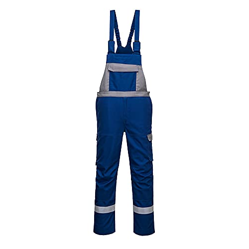 Portwest - Bizflame Ultra Arbeitslatzhose mit Latzhose, zweifarbig, feuerbeständig, Königsblau/Grau – M Portwest - Bizflame Ultra Arbeitslatzhose mit Latzhose, zweifarbig, feuerbeständig, Königsblau/Grau – M von Portwest