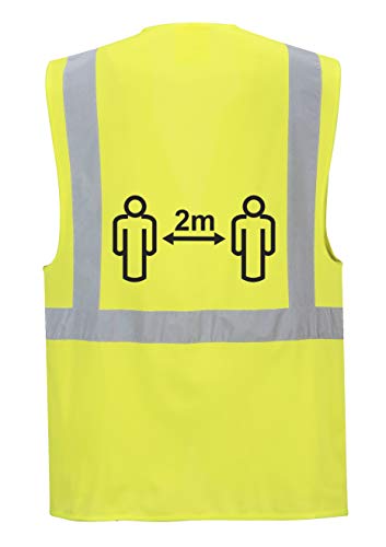 Portwest CV76 Social Distancing Hi-Vis Executive Vest with Zipped Front von Portwest