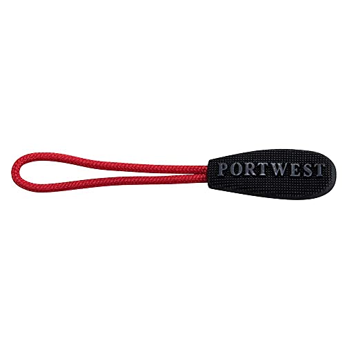 Portwest - Coloured Replaceable Zip Pullers (Pack of 100) - Red von Portwest