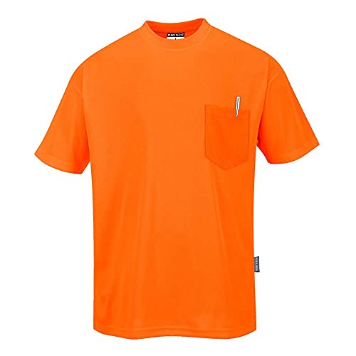 Portwest Day-Vis T-Shirt mit Tasche, kurzärmelig, Farbe: Orange, Größe: S, S578ORRS von Portwest