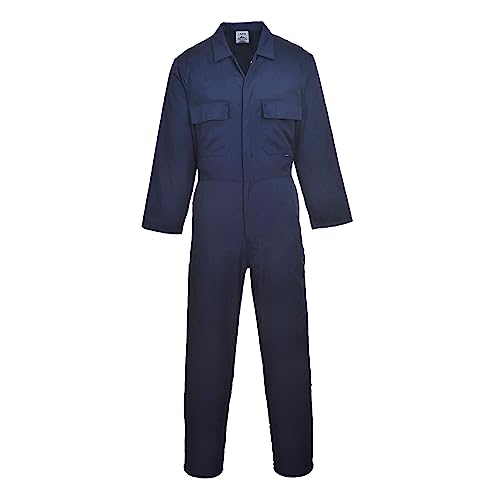 Portwest S999 Herren Euro-Arbeitskleidung Polycotton Overall Arbeitsanzug Navy, 4XL von Portwest