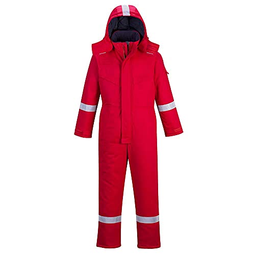 Portwest FR Antistatischer Winter-Overall, Größe:XXL, Farbe:rot, FR53RERXXL von Portwest