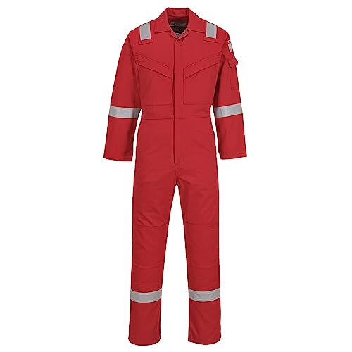 Portwest FR50 Herren Reflektierende Flammenbeständige FR-Antistatische Overallbogen-Beweis-Overalls 350g Rot, 5XL Portwest FR50 Herren Reflektierende Flammenbeständige FR-Antistatische Overallbogen-Beweis-Overalls 350g Rot, 5XL von Portwest