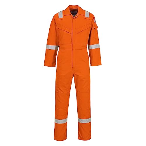 Portwest Flammhemmender, antistatischer Overall 350 g, Größe: M, Farbe: Orange Tall, FR50ORTM von Portwest