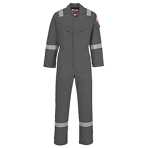 Portwest Flammhemmender, antistatischer Overall 350 g, Größe: XL, Farbe: Grau, FR50GRRXL von Portwest