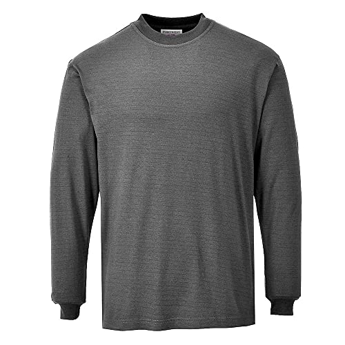 Portwest Flammhemmendes antistatisches Langarm T-Shirt, Größe: L, Farbe: Grau, FR11GRRL Portwest Flammhemmendes antistatisches Langarm T-Shirt, Größe: L, Farbe: Grau, FR11GRRL von Portwest