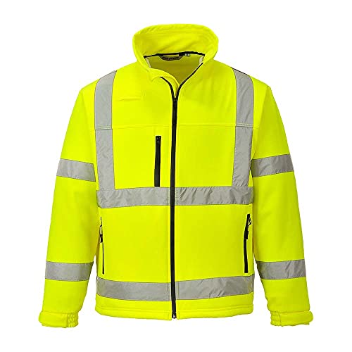 Portwest Klassische Hi-Vis Softshell-Jacke (3L), Größe: S, Farbe: Gelb, S424YERS von Portwest