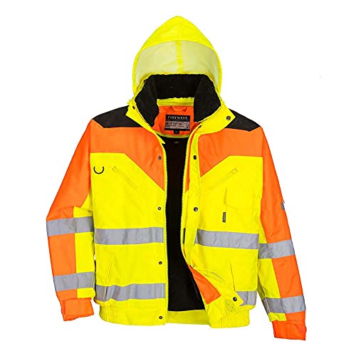 Portwest Kontrast Plus Warnschutz- Pilotjacke, Größe: L, Farbe: Gelb, S464YERL von Portwest