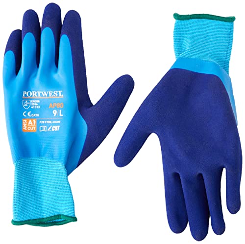 Portwest Liquid Pro Handschuh, Größe: L, Farbe: Blau, AP80B4RL von Portwest