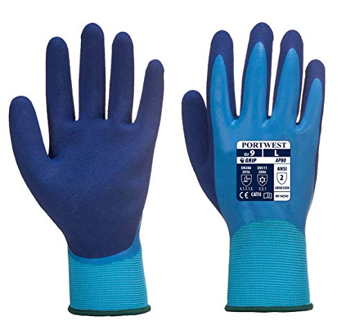 Portwest Liquid Pro Handschuh, Größe: M, Farbe: Blau, AP80B4RM von Portwest