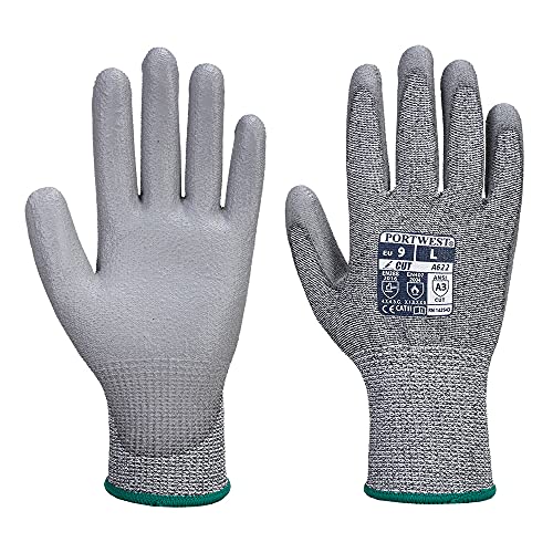 Portwest MR Cut PU Palm Glove, Color: Grey, Size: XXXL, A622G7RXXXL von Portwest