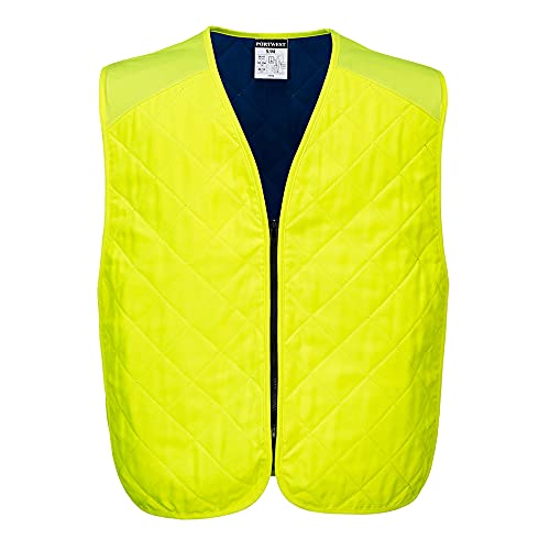 Portwest Mens Workwear Hi Vis Evaporative Cooling Vest - Yellow - S-M von Portwest