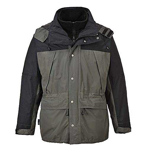 Portwest Orkney 3-in-1 Atmungsaktive Jacke, Größe: XXL, Farbe: Grau, S532GRRXXL von Portwest