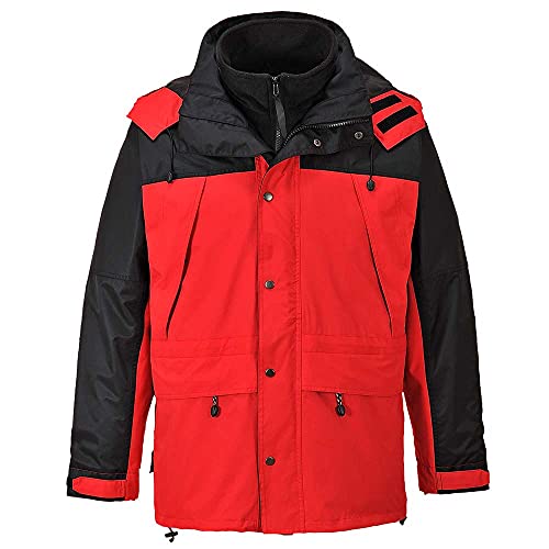 Portwest Orkney 3-in-1 Atmungsaktive Jacke, Größe: XXL, Farbe: Rot, S532RERXXL Portwest Orkney 3-in-1 Atmungsaktive Jacke, Größe: XXL, Farbe: Rot, S532RERXXL von Portwest