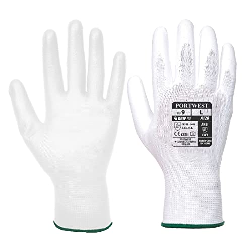 Portwest PU Handschuh für Verkaufsautomaten, Größe: L, Farbe: Weiß, VA120W6RL von Portwest