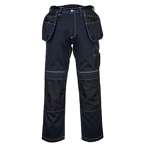 Portwest PW3 Arbeitshose mit Holstertaschen, Größe: 28, Farbe: Marine/Schwarz, T602NBR28 Portwest PW3 Arbeitshose mit Holstertaschen, Größe: 28, Farbe: Marine/Schwarz, T602NBR28 von Portwest