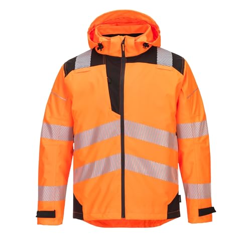 Portwest PW3 Extrem Atmungsaktive Regenjacke, Farbe: Orange/Schwarz, Größe: XXXL, PW360OBRXXXL Portwest PW3 Extrem Atmungsaktive Regenjacke, Farbe: Orange/Schwarz, Größe: XXXL, PW360OBRXXXL von Portwest