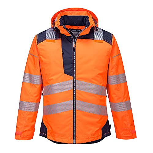 Portwest PW3 Hi Vis Winter Jacket (XXX-Large, Orange/Navy) von Portwest