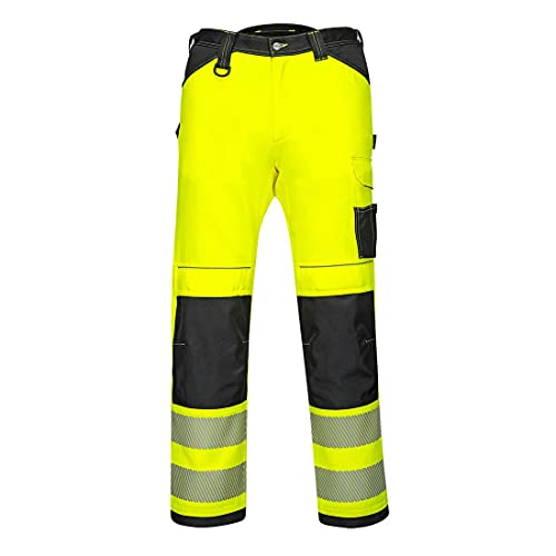 Portwest PW340 Herren PW3 Hi-Vis Arbeitshose Gelb/Schwarz, 34 von Portwest