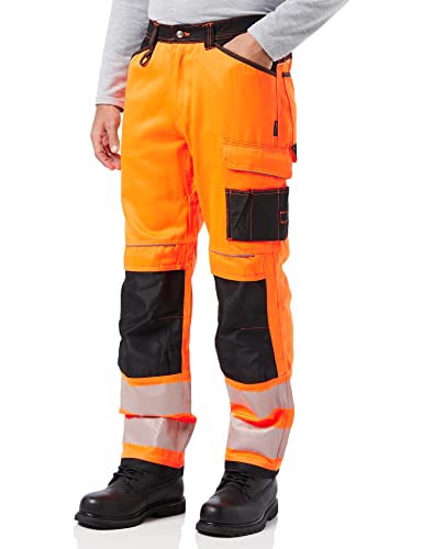 Portwest PW340 Herren PW3 Hi-Vis Arbeitshose Orange/Schwarz, 38 von Portwest