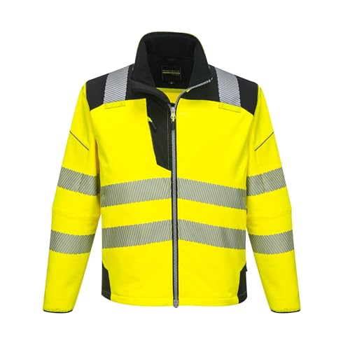 Portwest PW3 Warnschutz-Softshelljacke, Größe: S, Farbe: Gelb/Schwarz, T402YBRS von Portwest