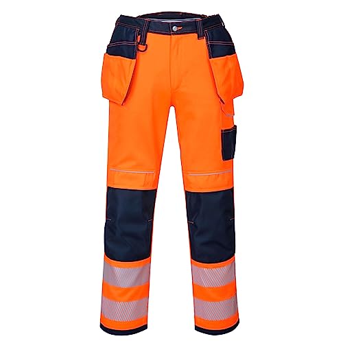 Portwest PW3 Warnschutzhose, Größe: 32, Farbe: Orange/Marine Short, T501ONS32 von Portwest