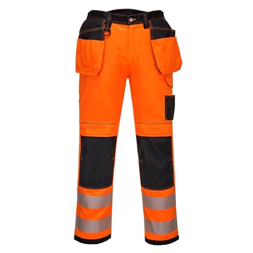 Portwest PW3 Warnschutzhose, Größe: 44, Farbe: Orange/Schwarz, T501OBR44 von Portwest