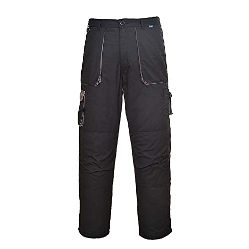 Portwest Portwest Texo Kontrast-Hose, Größe: L, Farbe: Schwarz Tall, TX11BKTL von Portwest