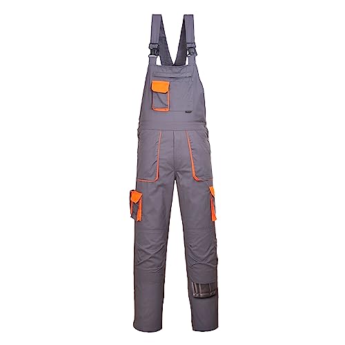 Portwest Portwest Texo Kontrast Latzhose, Größe: 4XL, Farbe: Grau, TX12GRR4XL von Portwest