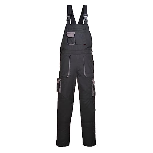 Portwest TX12 Herren Texo Kontrast Latzhose Arbeitslatzhose Schwarz, XL Portwest TX12 Herren Texo Kontrast Latzhose Arbeitslatzhose Schwarz, XL von Portwest